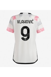 Juventus Dusan Vlahovic #9 Fotballdrakt Borte Klær Dame 2023-24 Korte ermer